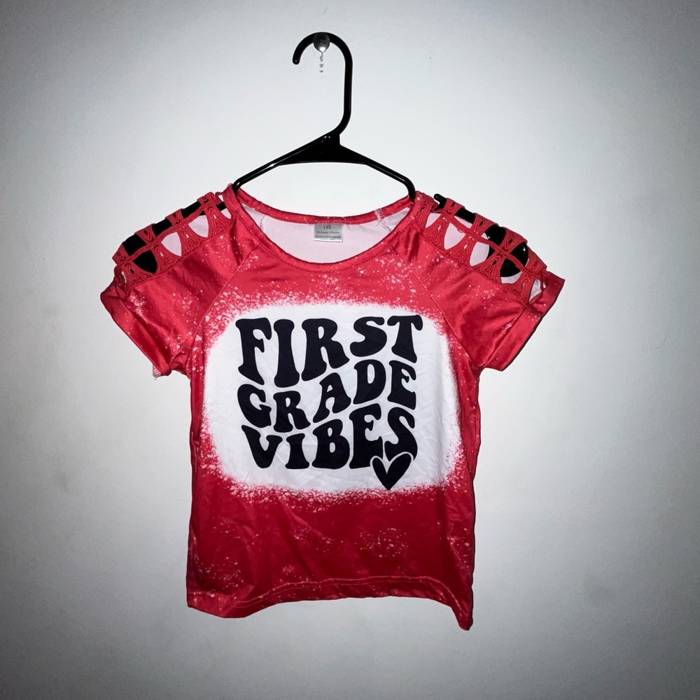 First Grade Vibes Kids Shirt - Red